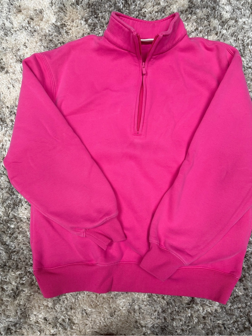 CMFRT Pink Quarter-Zip Pullover Sweater - Medium